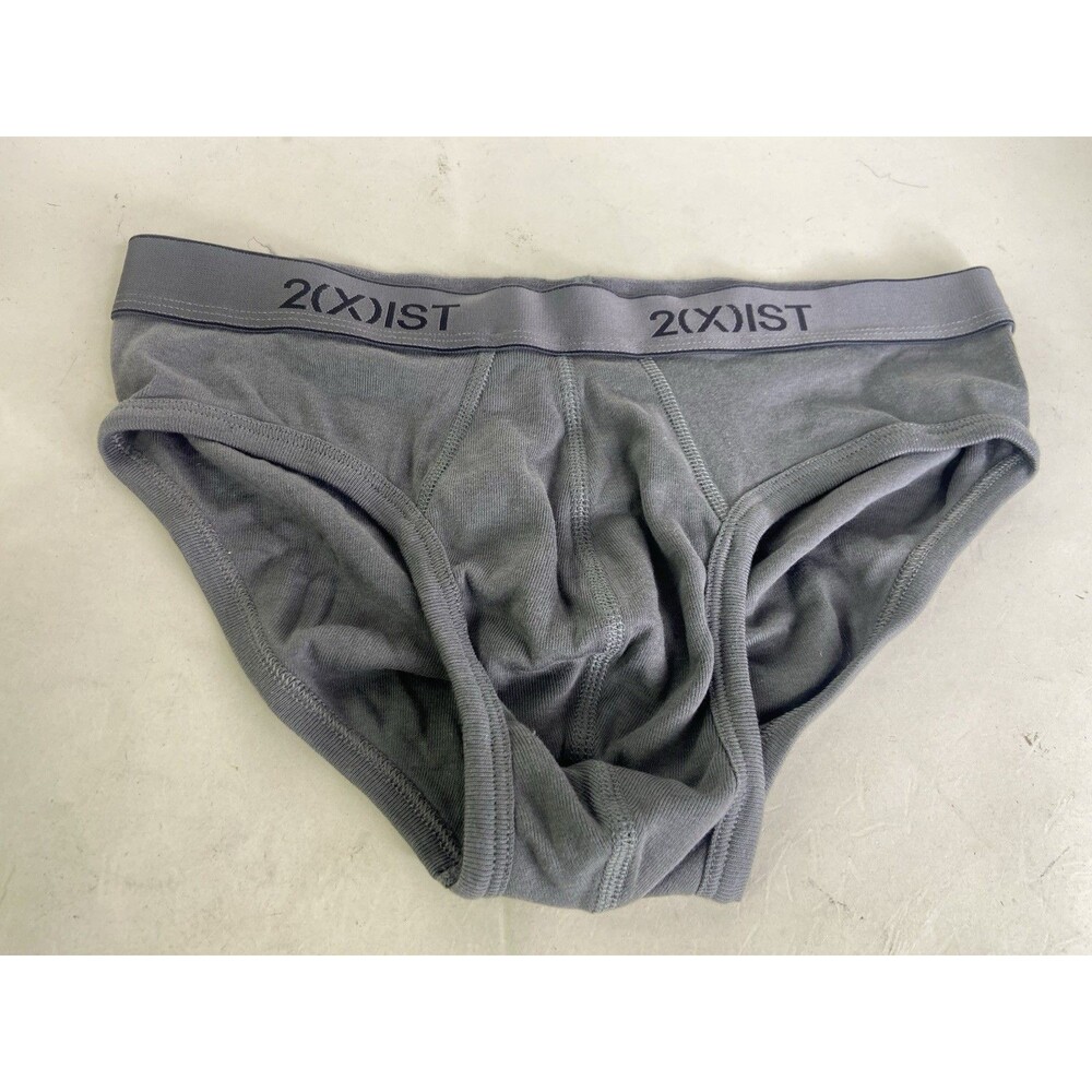 2xist Essential Cotton 1 Piece Low Rise Brief Gray Underwear Mens Size M